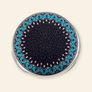 Plat à tarte Dhara bleu Deshoulières Ø 30,5 cm — porcelaine de Limoges, décor oriental Dhara bleu