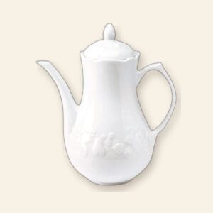 Cafetière California Deshoulières 120 cl — porcelaine de Limoges blanche, fabriquée en France