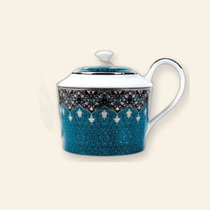 Théière Dhara bleu Deshoulières 75 cl — porcelaine de Limoges, décor oriental Dhara bleu