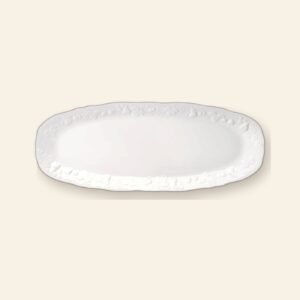 Plat à poisson California Deshoulières 56 × 22 cm — porcelaine de Limoges blanche, fabriquée en France