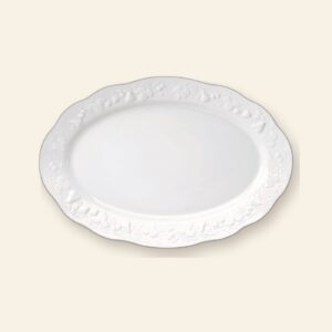 Plat ovale 14 California Deshoulières 41 × 28,5 cm — porcelaine de Limoges blanche, fabriquée en France