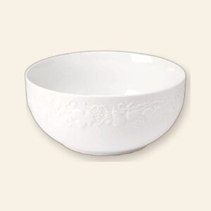 Saladier California Deshoulières 280 cl — porcelaine de Limoges blanche, fabriquée en France