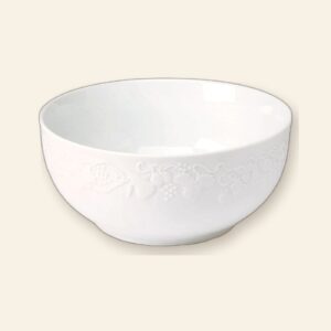 Saladier n°2 California Deshoulières 220 cl — porcelaine de Limoges blanche, fabriquée en France