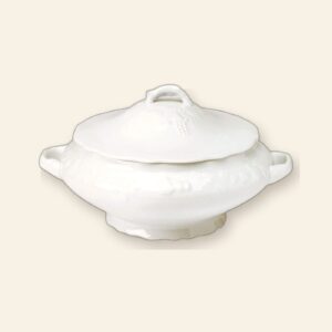 Soupière et légumier California Deshoulières 240 cl — porcelaine de Limoges blanche, fabriquée en France