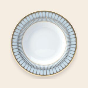 assiette creuse a aile arcades gris or deshoulieres premium