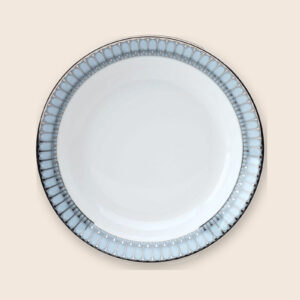 assiette creuse calotte arcades gris platine deshoulieres premium