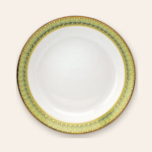 Assiette creuse calotte Arcades vert - Deshoulières