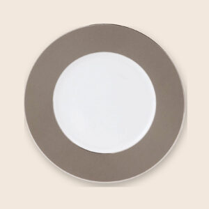 assiette de presentation metal arcades gris platine deshoulieres premium