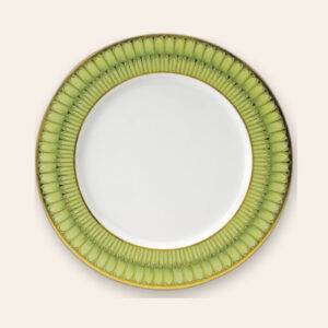 Assiette plate Arcades vert - Deshoulières