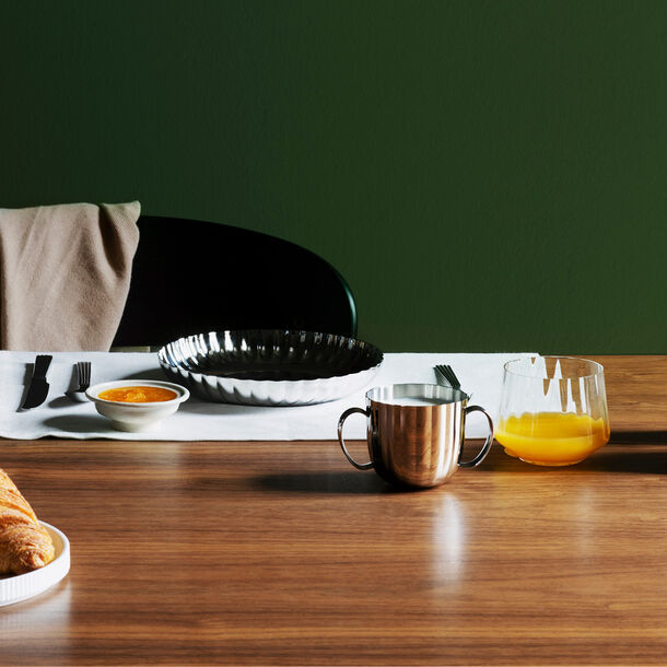 set enfant assiette + tasse inox signé bernadotte Set enfant assiette + tasse inox signé Bernadotte