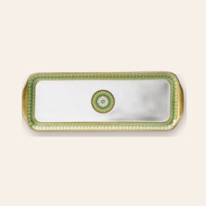 Plat à cake Arcades vert - Deshoulières