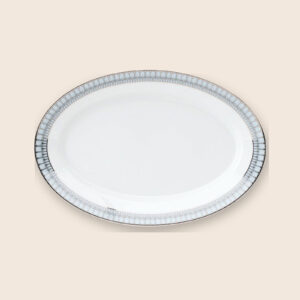 plat ovale arcades gris platine deshoulieres premium