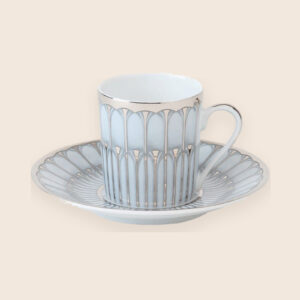 tasse et soucoupe a cafe arcades gris platine deshoulieres premium