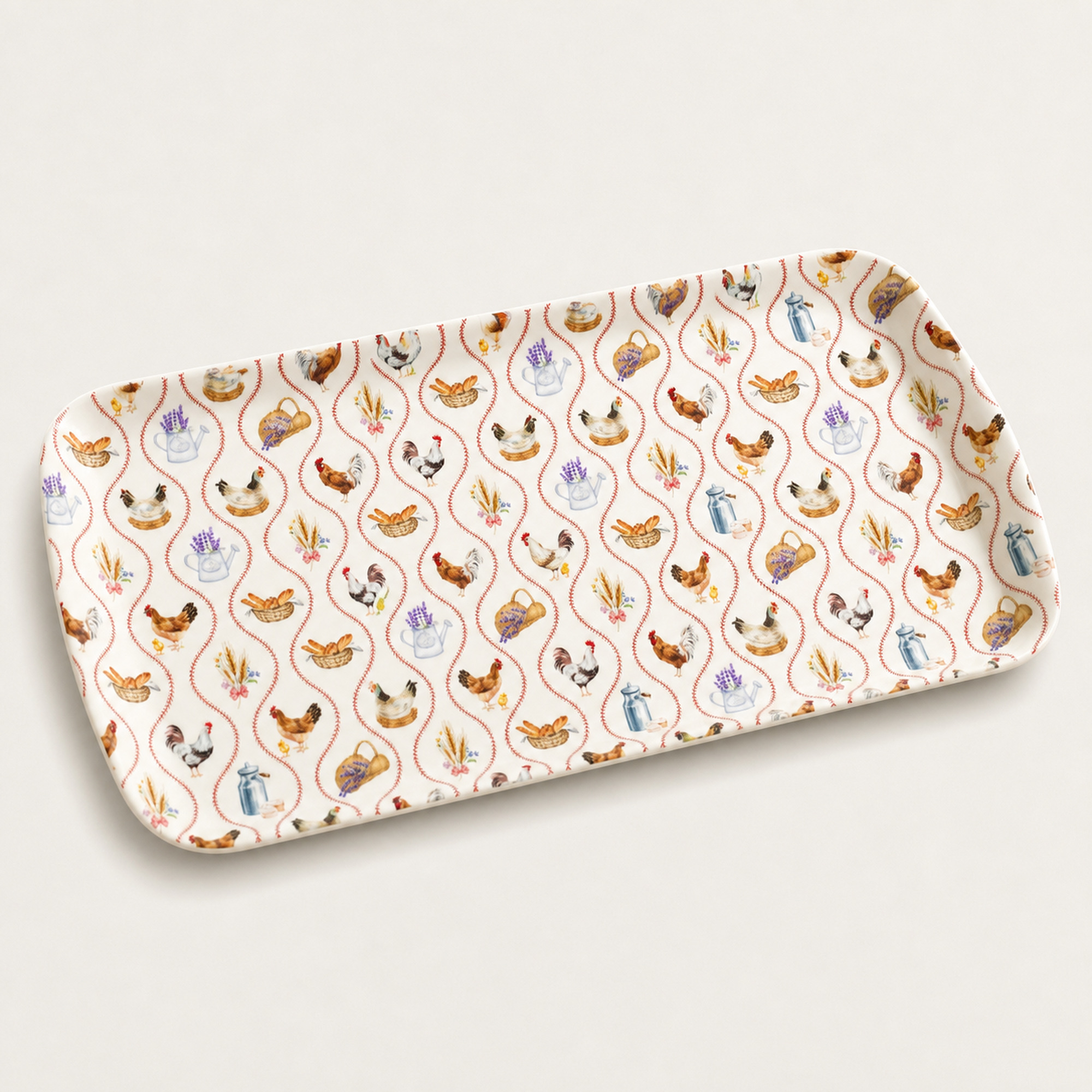Plat de service rectangulaire 33 x 22 cm Country Life