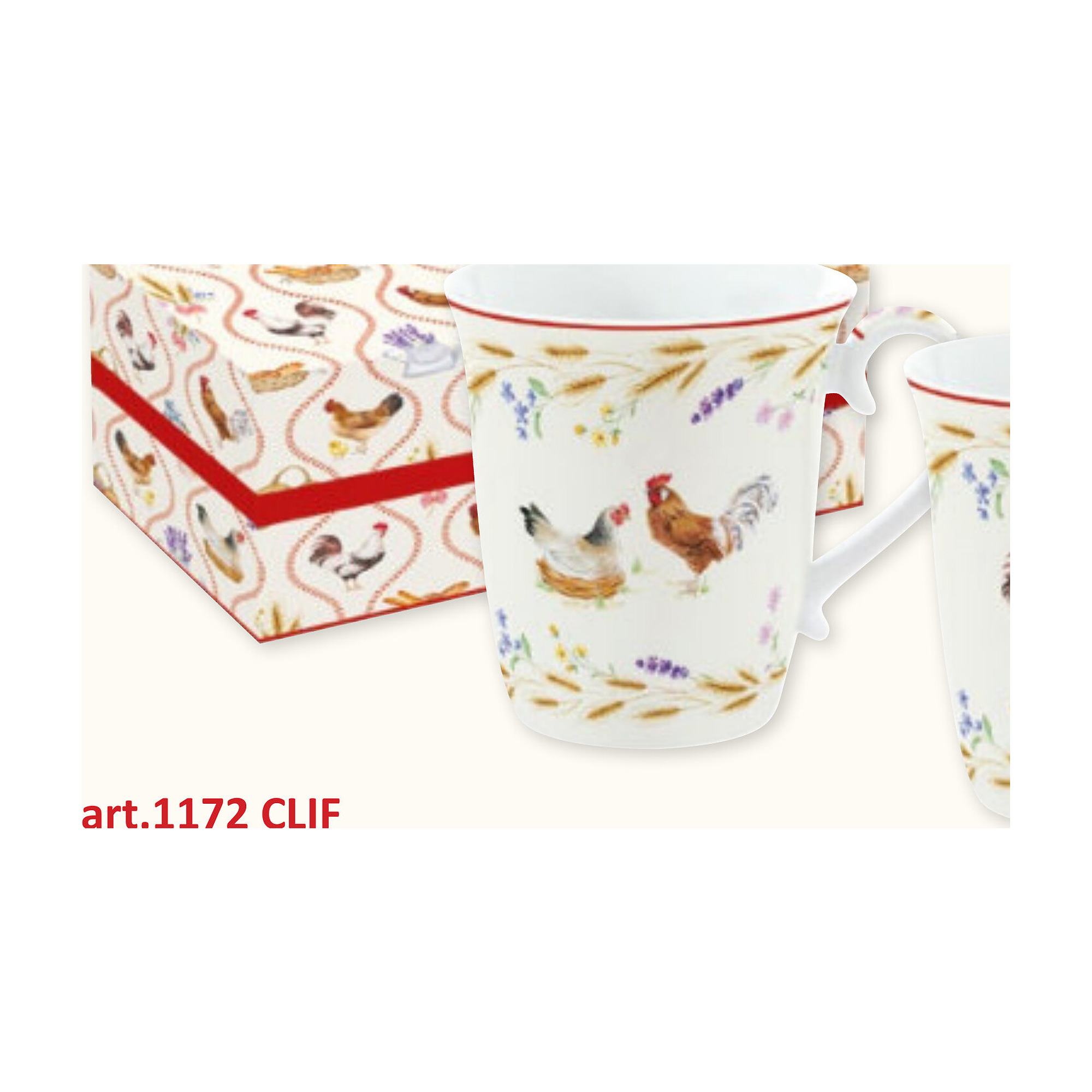 set 2 mugs 275 ml country life (boîte cadeau) Set 2 mugs 275 ml Country Life (boîte cadeau)