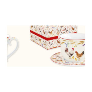 Tasse petit-déjeuner 400 ml + soucoupe Country Life (boîte cadeau)