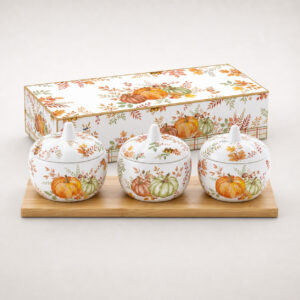 set apéritif 3 bols + plateau bambou harvest