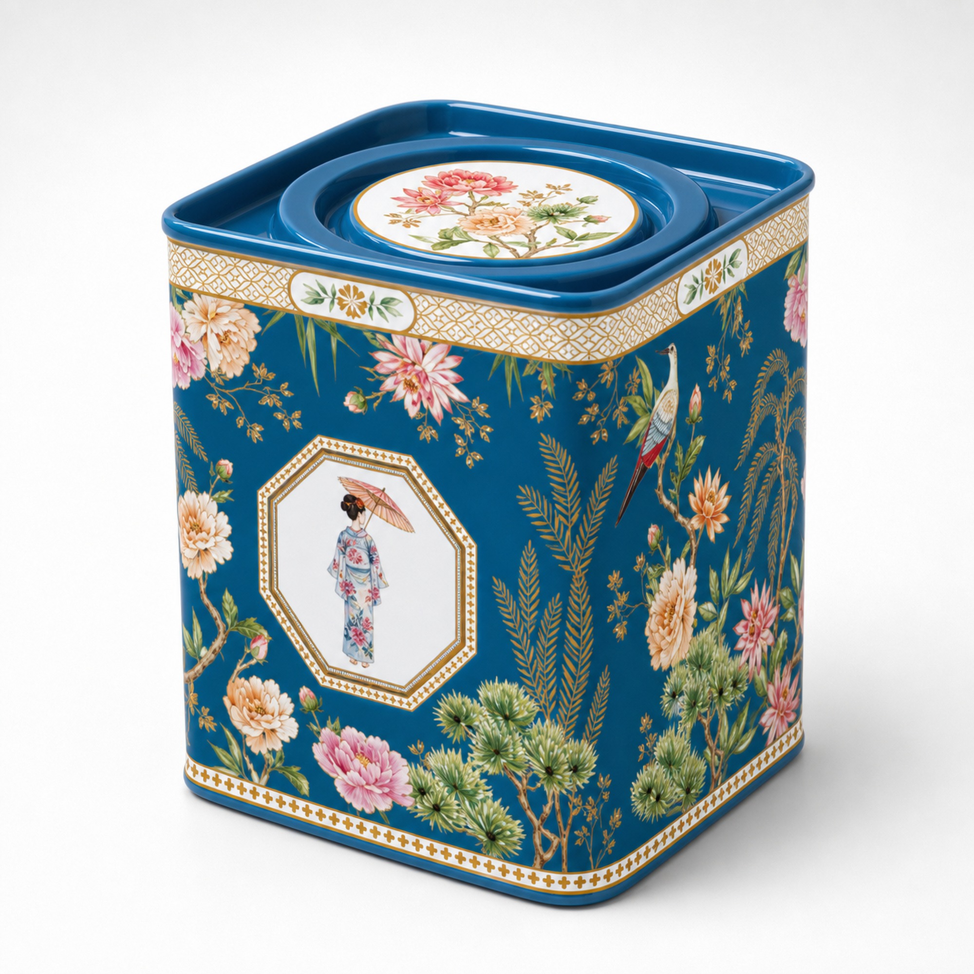 set 2 mugs 350ml avec boîte à thé jardins d'orient Set 2 mugs 350ml avec boîte à thé Jardins d’Orient — vue 4