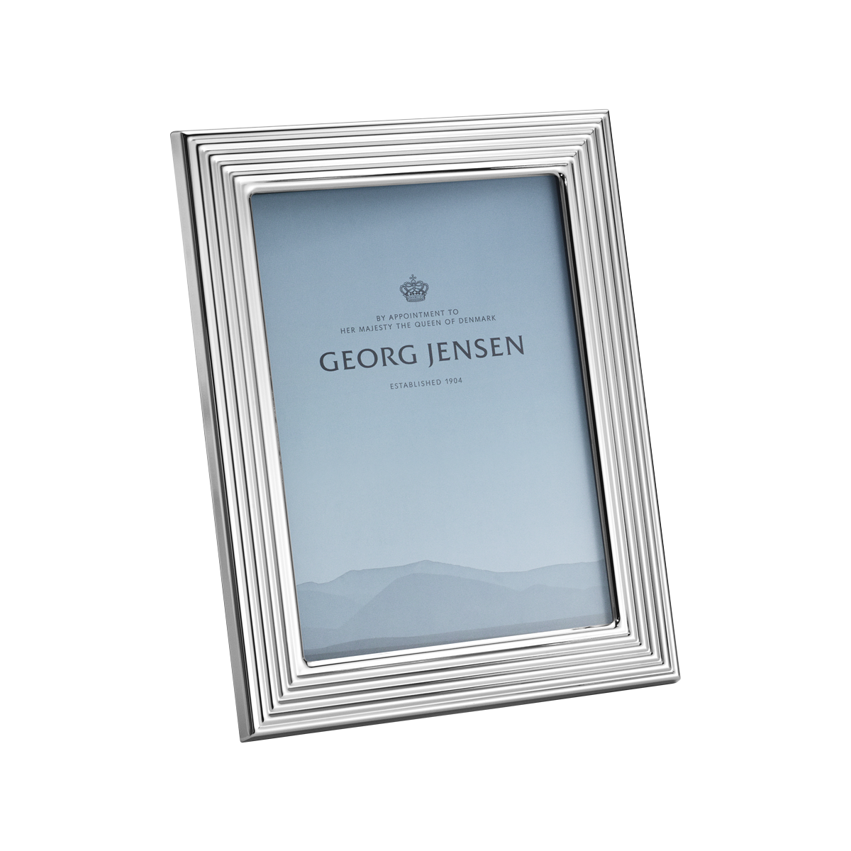 Cadre photo Georg Jensen Bernadotte Medium 13x18 cm en acier inoxydable poli miroir