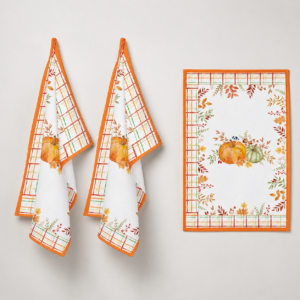 set 2 torchons 50×70 100% coton harvest
