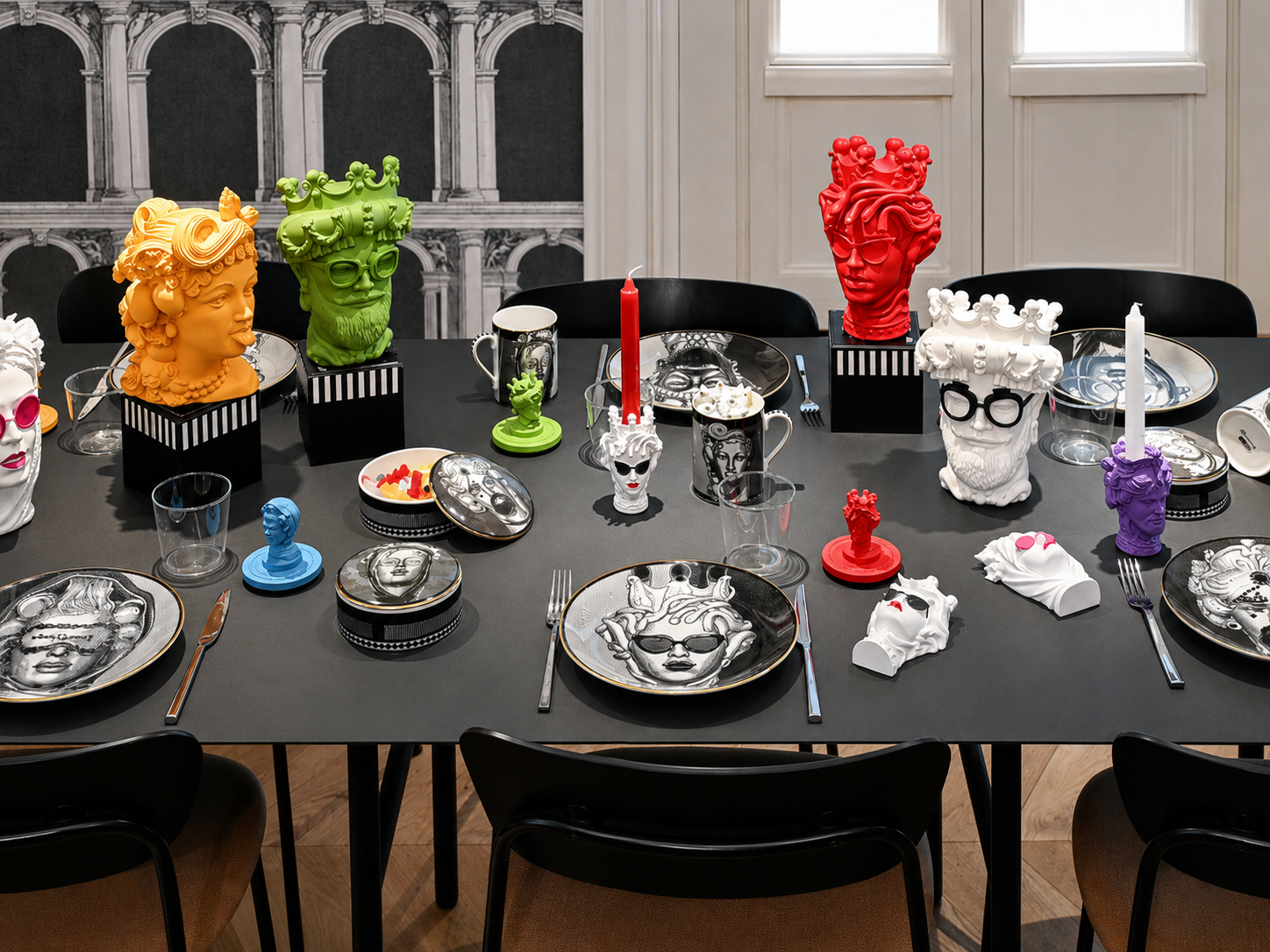 Table dressée Baci Milano colorée