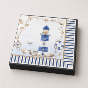 Pack 20 serviettes papier 33×33 Blue Lighthouse