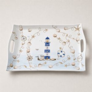 Plateau 38×27 avec poignées Blue Lighthouse