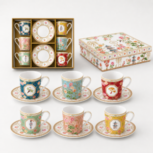 set 6 tasses à café 100ml jardins d'orient