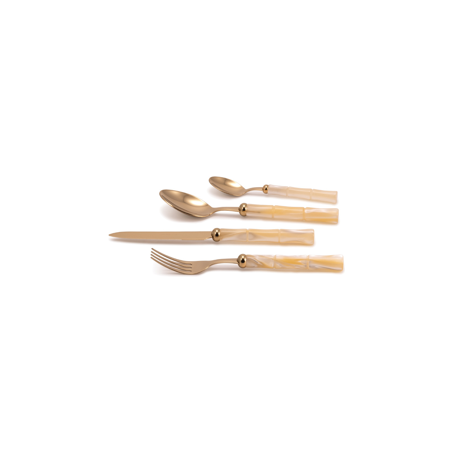 Rivadossi BAMBOO ORO — Service de table 24 pièces