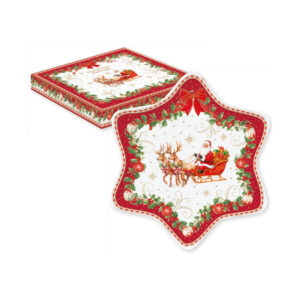 Assiette étoile en porcelaine Ø22,5 cm — collection Héritage Christmas Easy Life
