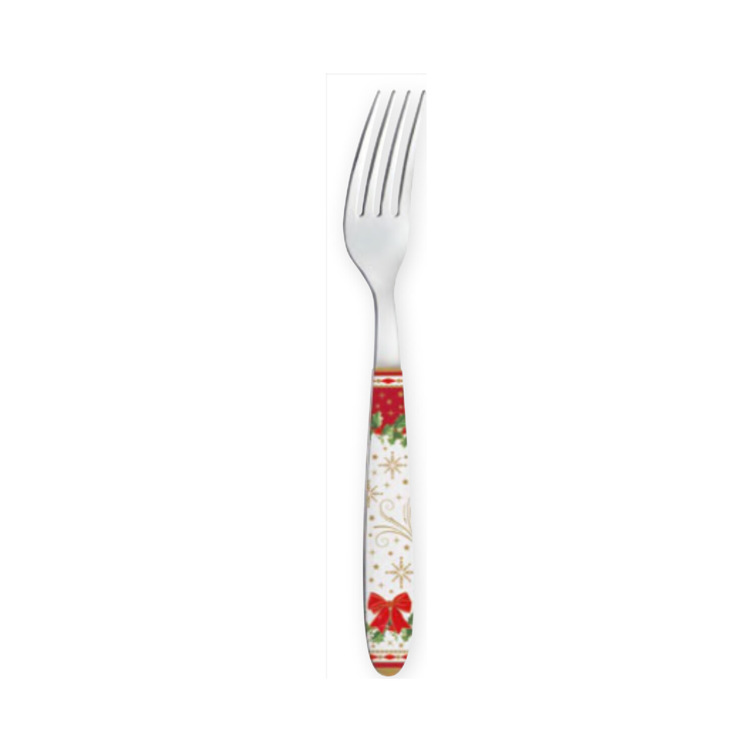 Fourchette en acier manche décoré porcelaine — collection Héritage Christmas Easy Life
