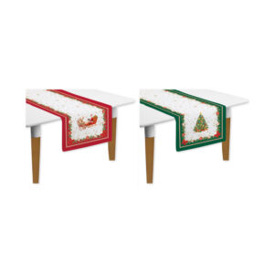 Set 2 chemins de table 100% coton 45x140 cm — collection Héritage Christmas Easy Life