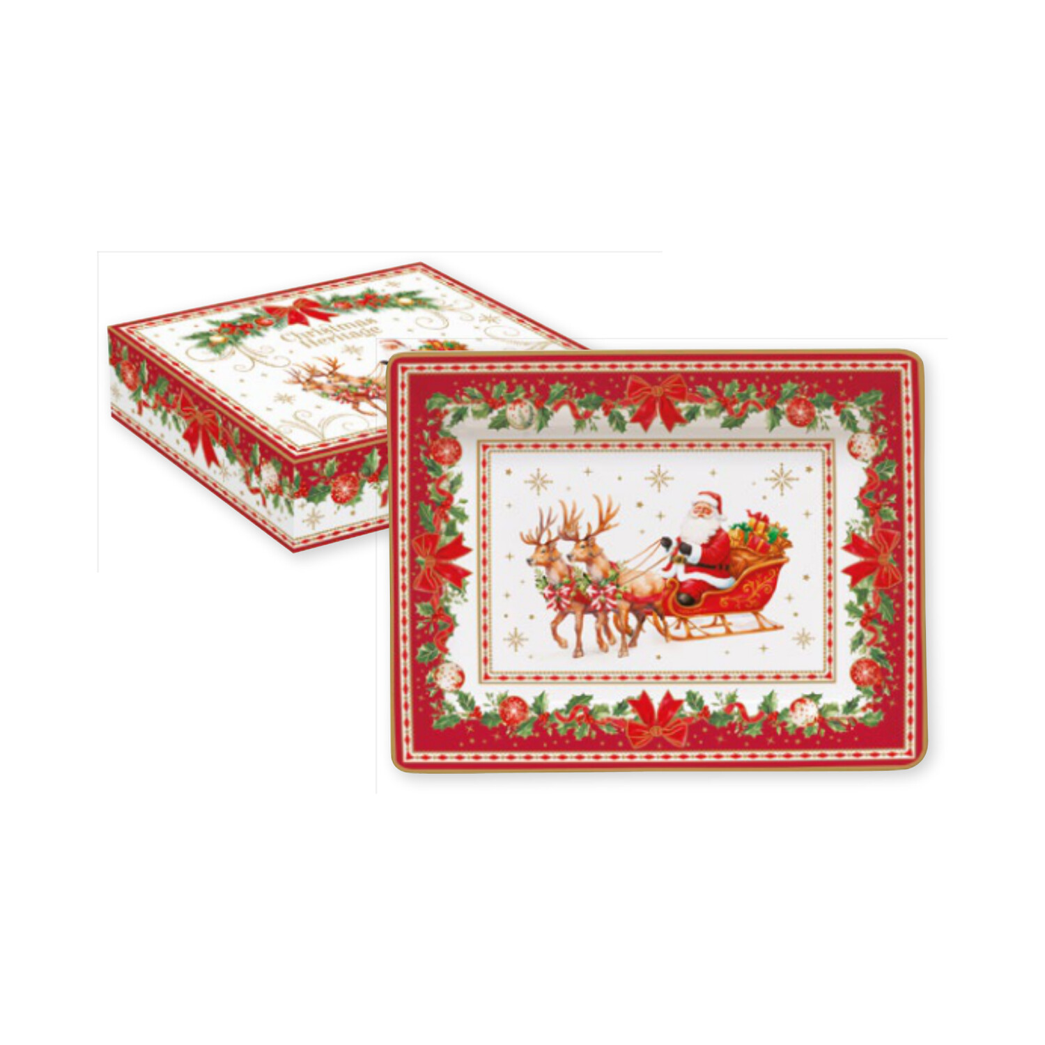Vide-poche en porcelaine 14x11 cm — collection Héritage Christmas Easy Life