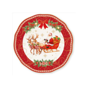 Assiette à dessert en porcelaine Ø20 cm — collection Héritage Christmas Easy Life