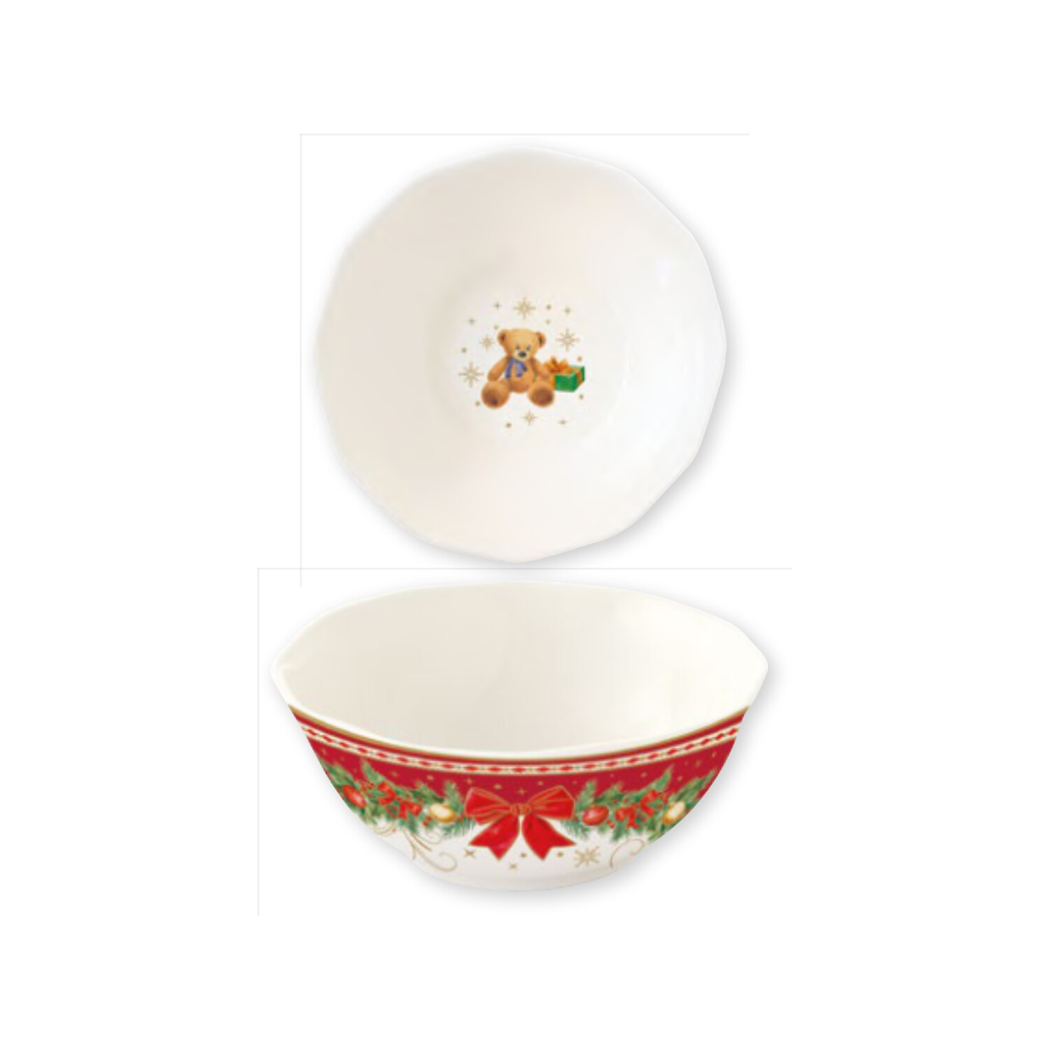 Bol en porcelaine Ø12 cm — collection Héritage Christmas Easy Life