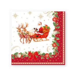 Lot 20 serviettes en papier 3 plis 33x33 cm — collection Héritage Christmas Easy Life