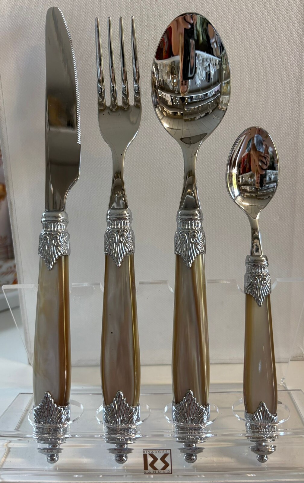 Couverts Rivadossi Classic manche champagne