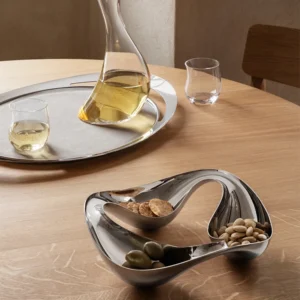 Georg Jensen COBRA Plateau de service en acier inoxydable