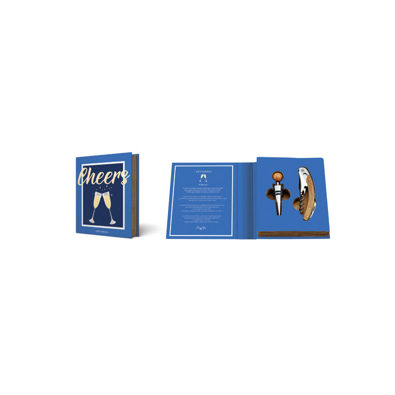 Coffret Sommelier Gift Novels - Bouchon & Tire-bouchon - Easy Life