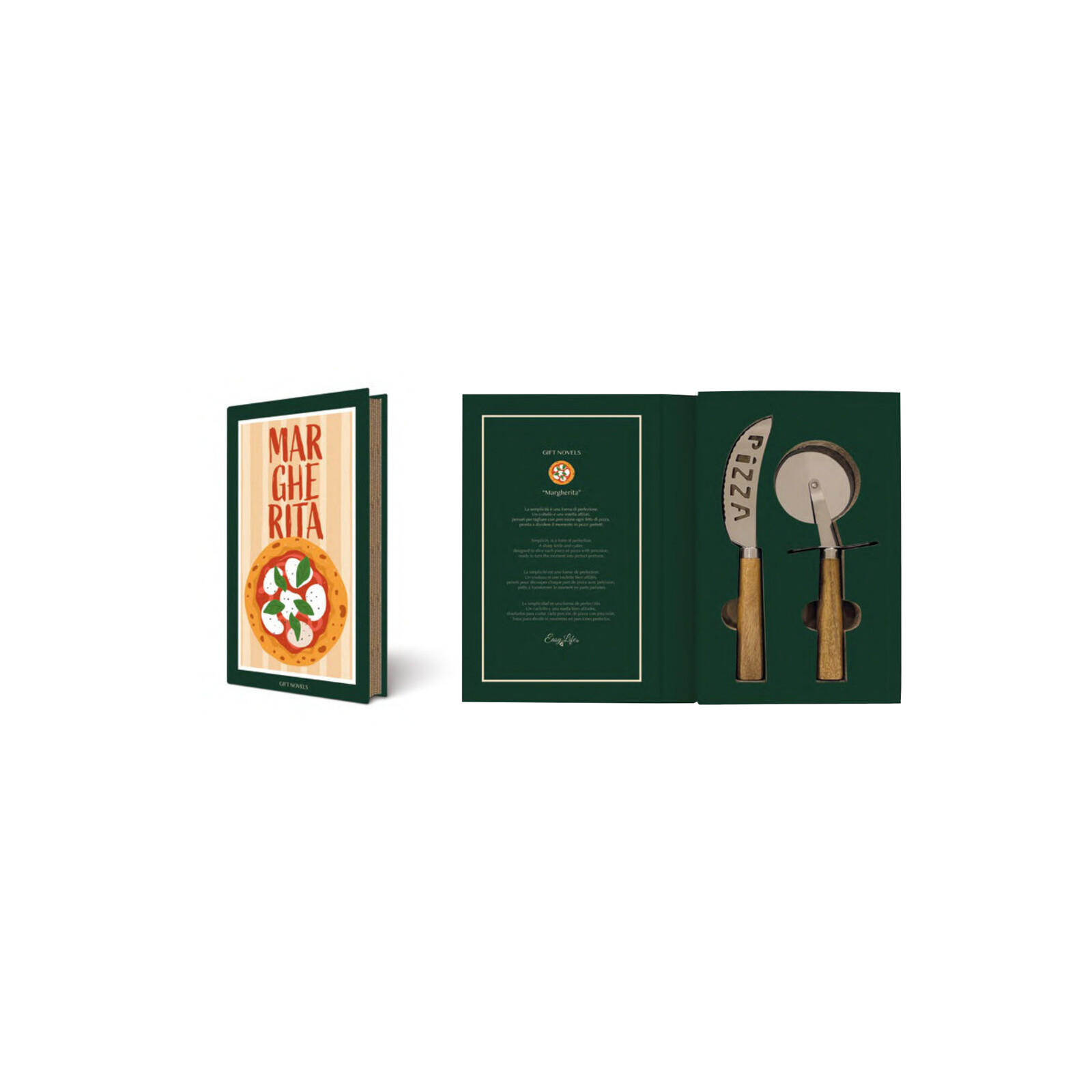 Coffret Pizza Gift Novels - Couteau & Roulette - Easy Life