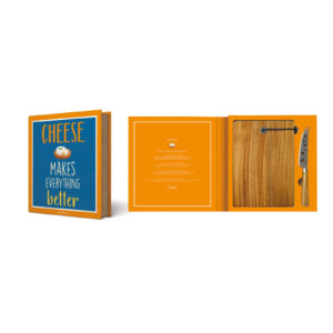 Coffret Fromage Gift Novels - Planche Acacia 25×17 & Couteau - Easy Life