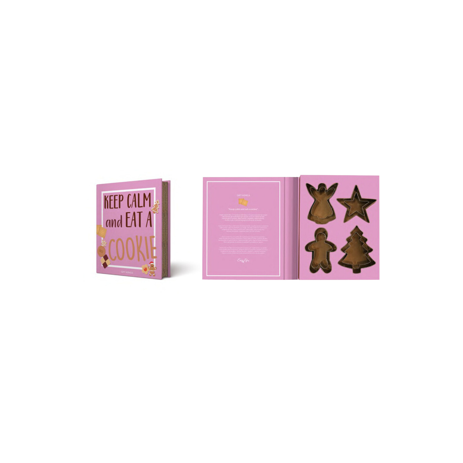 Coffret Biscuits Gift Novels - 8 Emporte-pièces - Easy Life