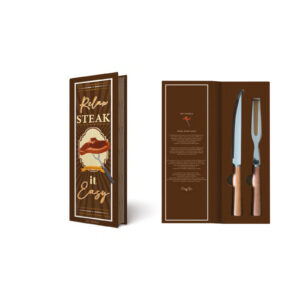 Coffret Viande Gift Novels - Couteau & Fourchette à découper - Easy Life