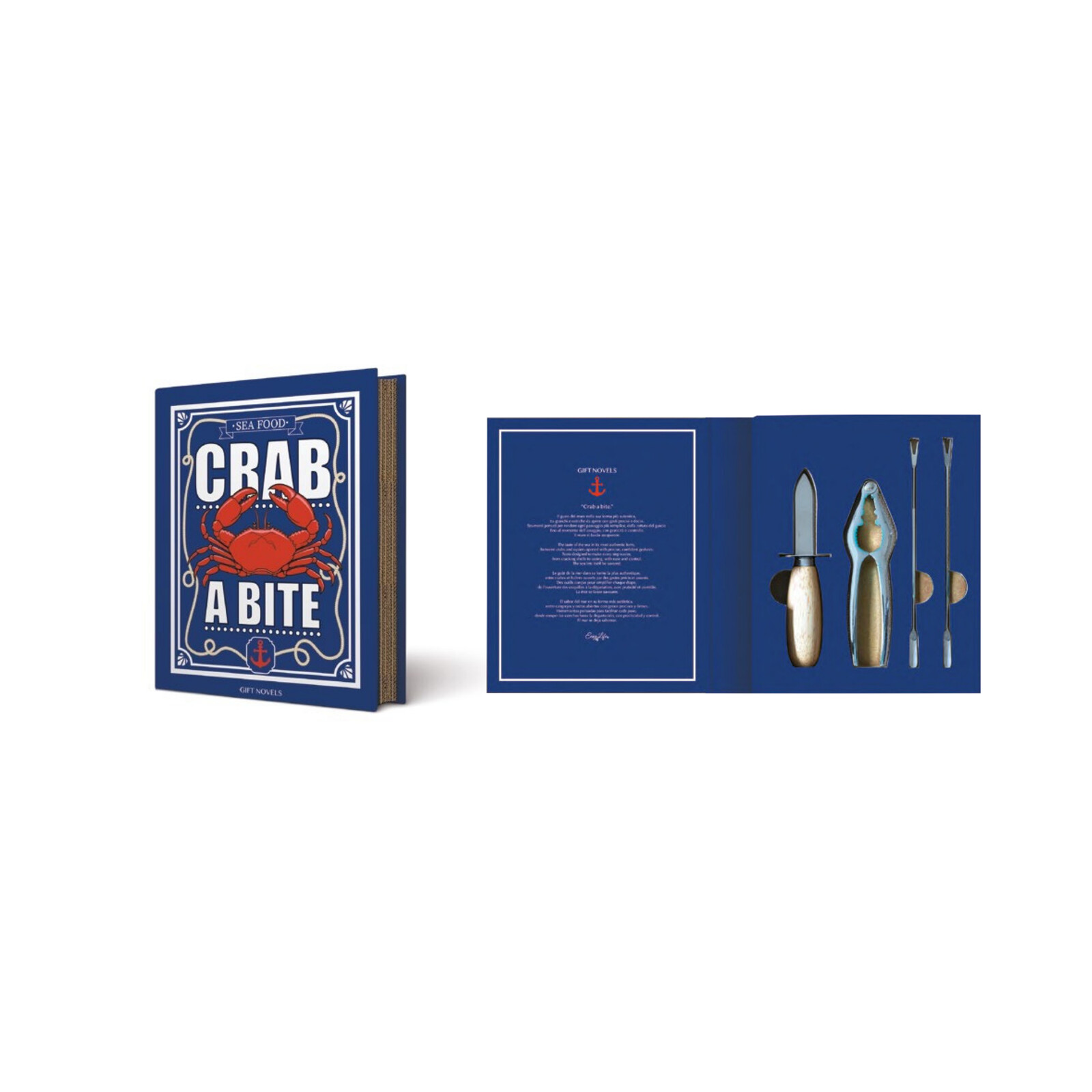 Coffret Fruits de Mer Gift Novels - Couteau, Casse-noix & Fourchettes - Easy Life