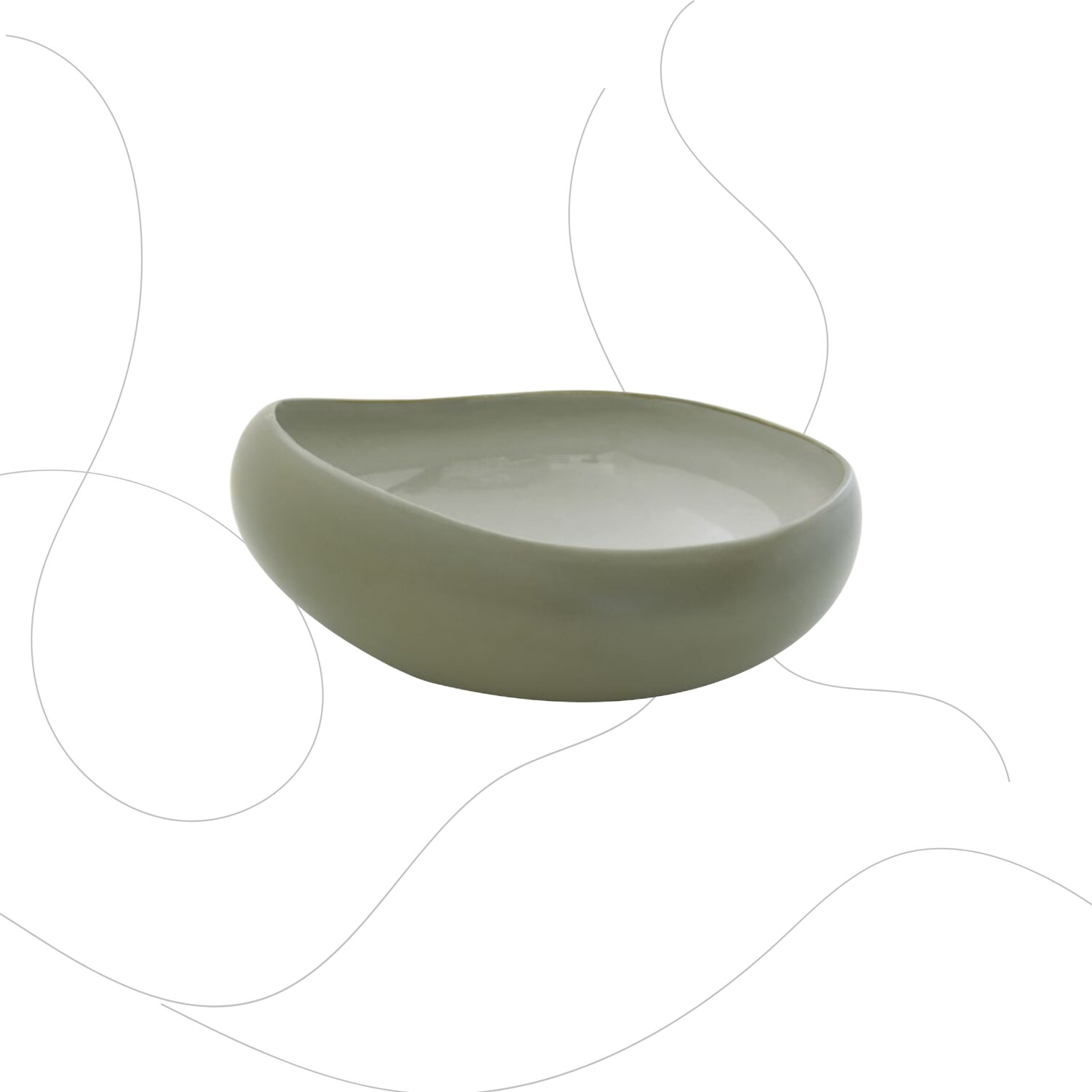 Assiette creuse Organica en grès sauge - Ø19 cm - Easy Life
