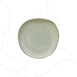 Assiette à dessert Organica en grès sauge - Ø22 cm - Easy Life