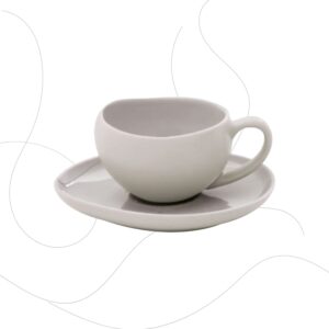 Tasse à café et sous-tasse Organica en grès argile - 90 ml - Easy Life