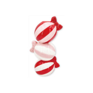 Bougeoir sucre d'orge empilé Ribbon en céramique peinte main - Ø11 x h20 cm - Easy Life