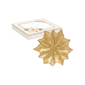 Assiette en verre doré White Elegance, coffret couleur - Ø27 cm - Easy Life
