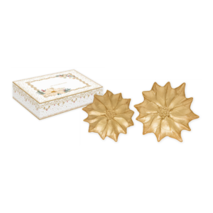 Set de 2 coupelles en verre doré White Elegance, coffret couleur - Ø16-21 cm - Easy Life